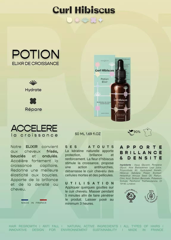 Ton Elixir Potion Accélérateur de pousse - CURL HIBISCUS - 50 ml