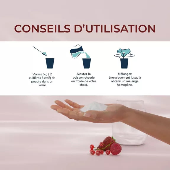 Ton Collagène Marin en Poudre - Fruit Rouge🍓🫐- Peau & Articulations - Complexe avec Acide Hyaluronique + Acérola