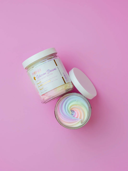 Beurre corporel fouetté « Unicorn Dreams »: ÉTIQUETÉ