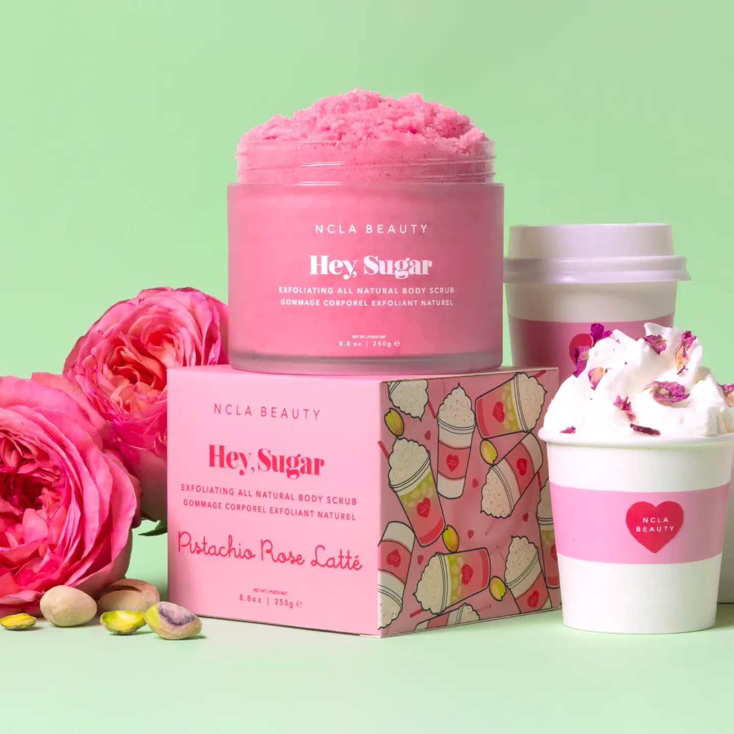 Ton gommage Corporel  - Latte Pistache Rose